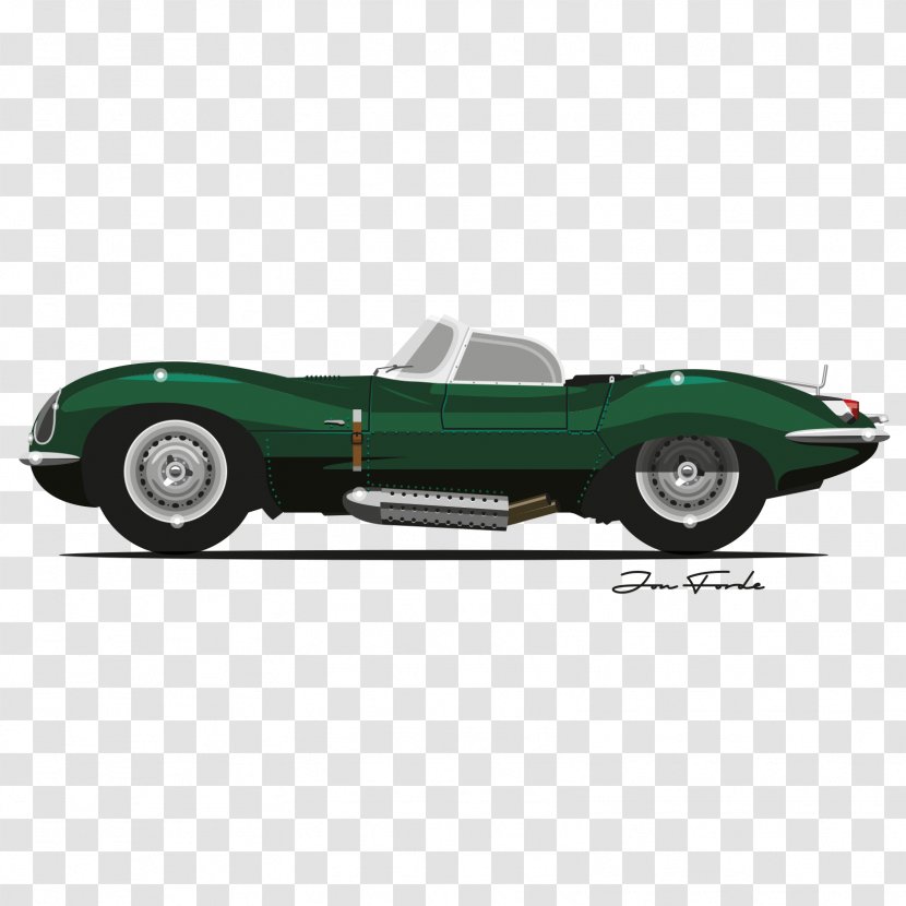 Jaguar XKSS D-Type E-Type Car - Classic Transparent PNG