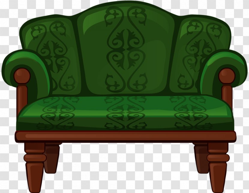 Loveseat Chair - Green Transparent PNG