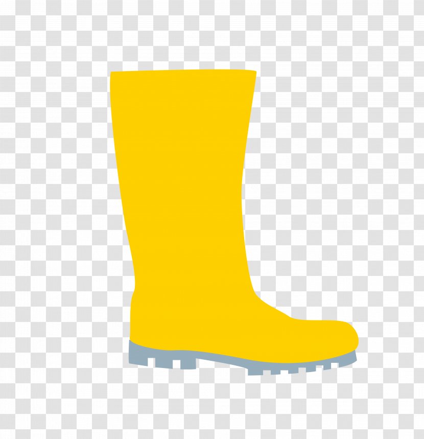 Shoe Wellington Boot - Vector Yellow Rubber Shoes Rain Boots Transparent PNG