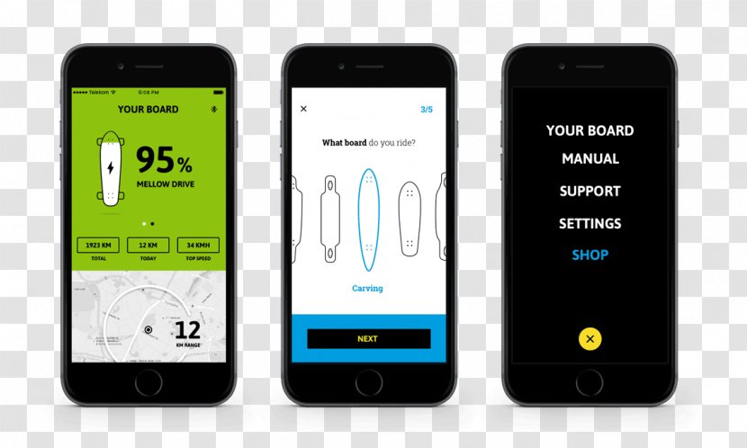 Feature Phone Smartphone Electric Skateboard IPhone - Android Transparent PNG