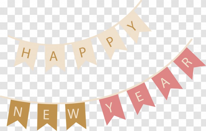 Party New Year Banner - Paper - Pull Color Flag Transparent PNG