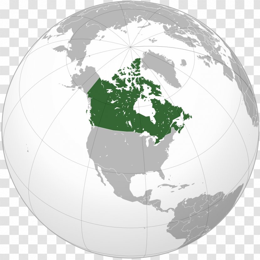 Canada United States Globe British North America Orthographic Projection - Planet Transparent PNG