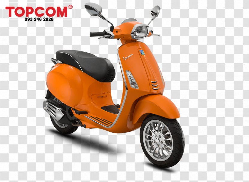 Vespa GTS Piaggio Sprint Motorcycle - Gts 300 Super - Orange Transparent PNG