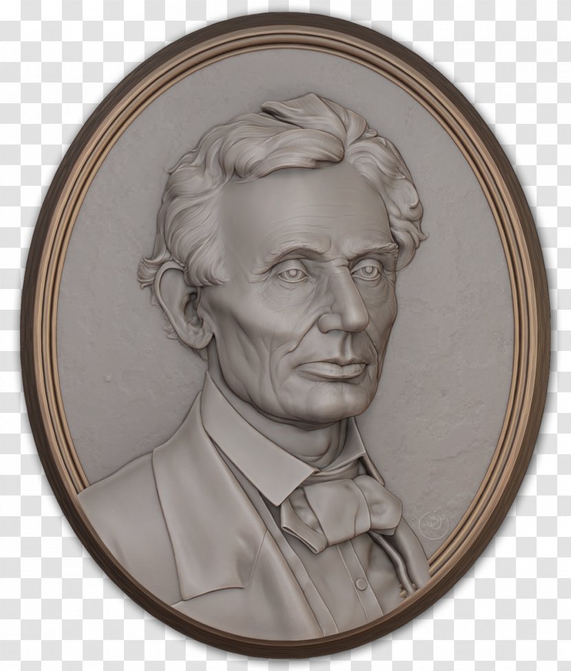 Abraham Lincoln Portrait Sculpture Relief Digital Sculpting - Ben Miller - Memorial Transparent PNG