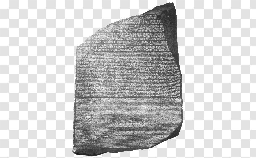 Rosetta Stone Ancient Egypt Egyptian Hieroglyphs - Monochrome Photography Transparent PNG