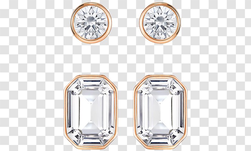 Earring Swarovski AG Jewellery Bezel - Gold Plating - Earrings Jewelry Square Transparent PNG