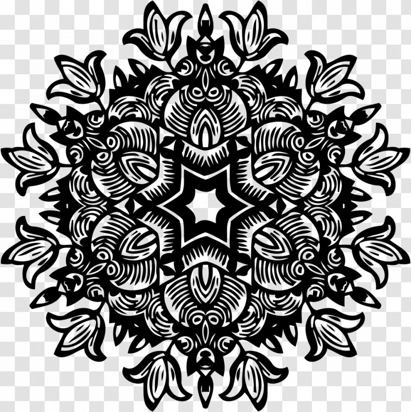 Sticker Flower Symmetry Pattern - Design Transparent PNG