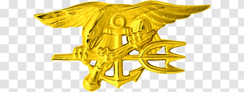 Special Warfare Insignia United States Navy SEALs Naval Command Forces - Yellow - Military Transparent PNG