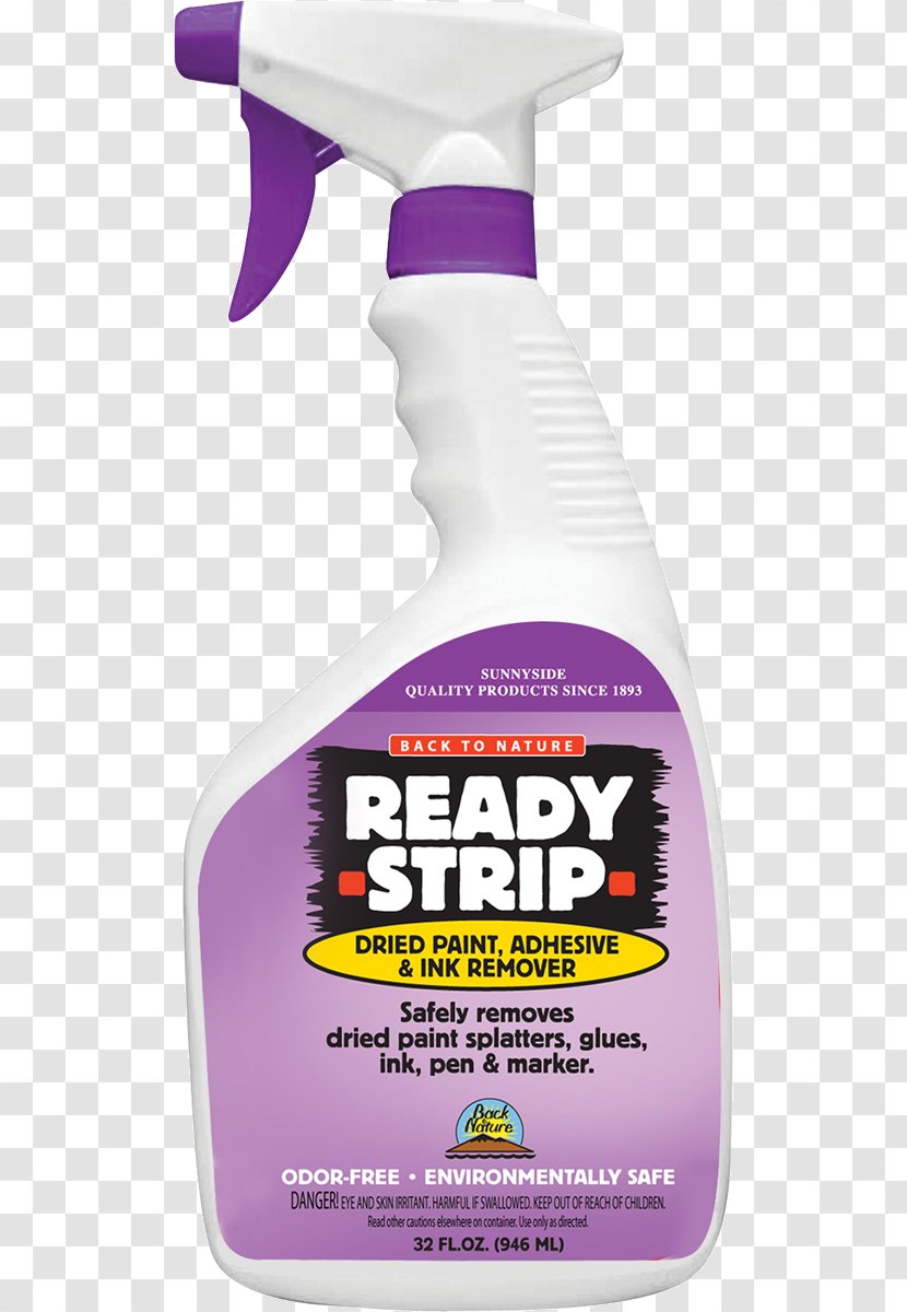 Household Cleaning Supply Product Back To Nature Ready-Strip Plus Paint & Varnish Remover Purple - Quart - Ink Stains Dryer Transparent PNG
