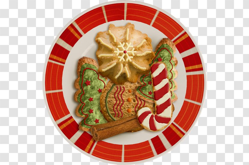 Food Dessert Dish Plate - Christmas Cookies Transparent PNG