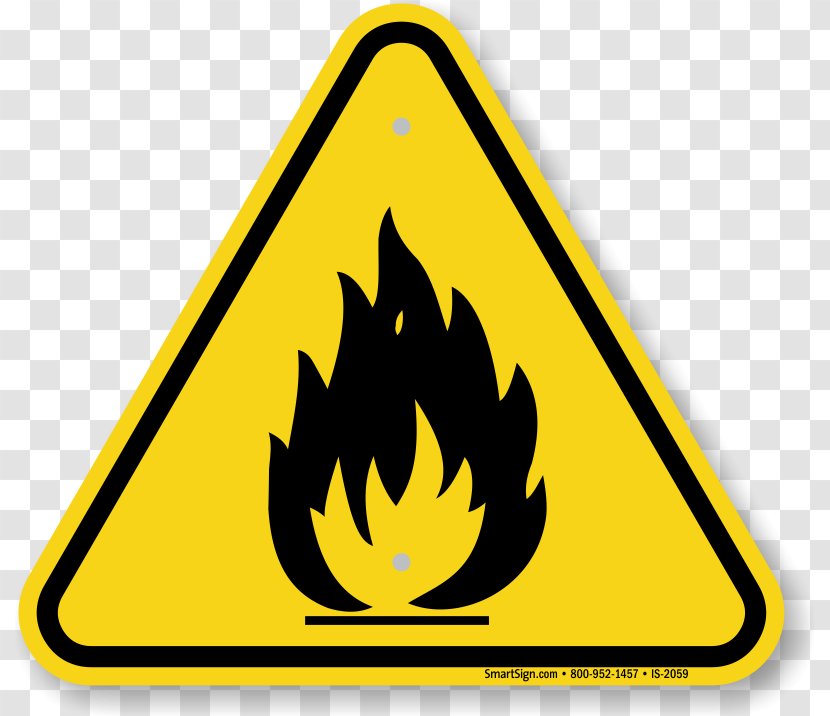 Hazard Symbol Warning Sign Safety Combustibility And Flammability - Signage - Images Transparent PNG