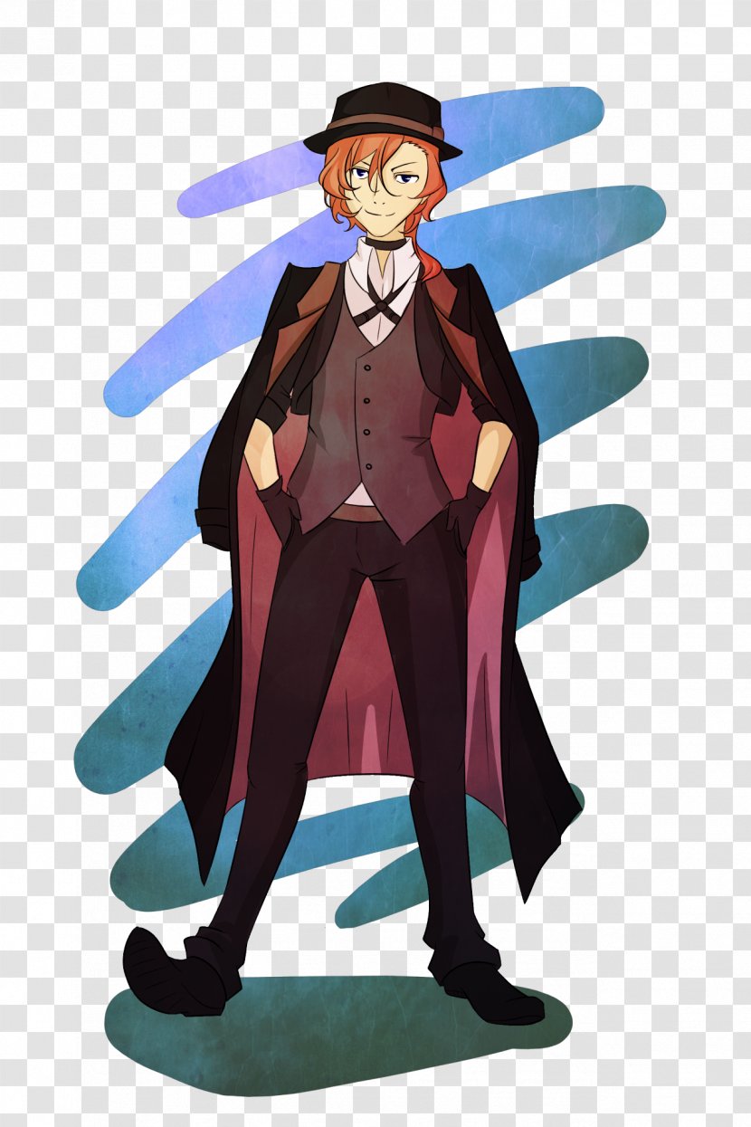 Cartoon Character Outerwear Fiction - Silhouette - Bungou Stray Dogs Transparent PNG