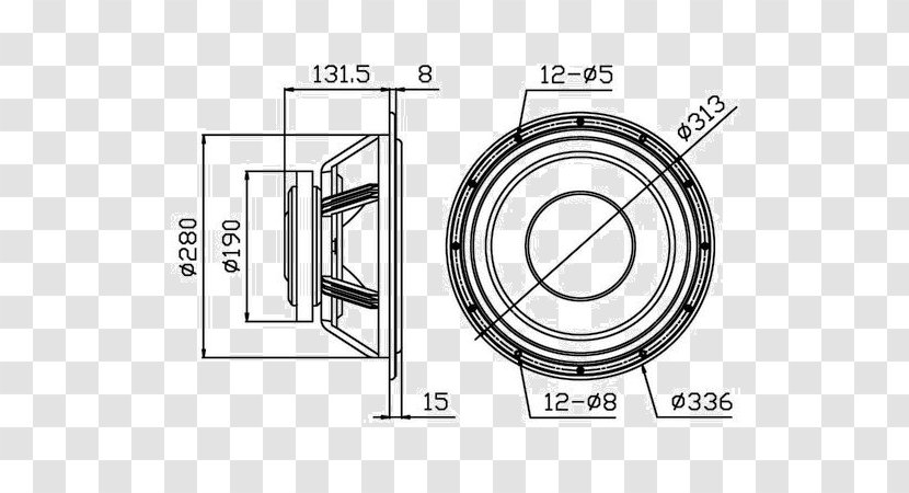 Loudspeaker Subwoofer Mid-range Speaker High Fidelity Vehicle Audio - Bass - Electrostatic Parts Transparent PNG