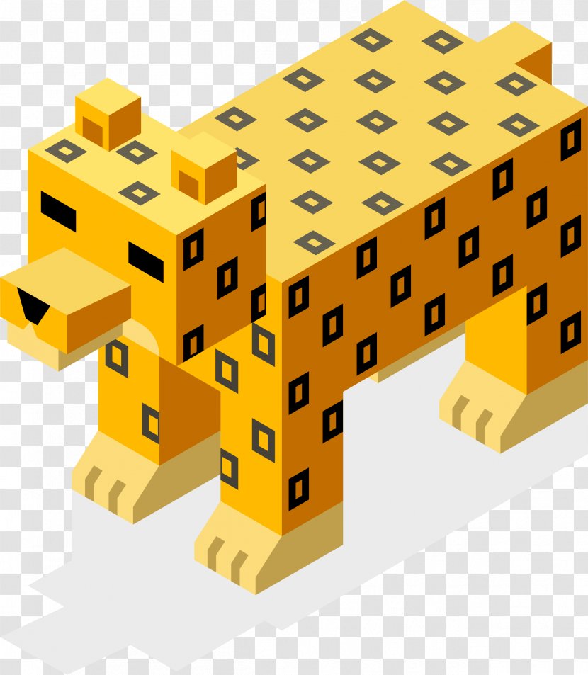 Leopard Image Design Three-dimensional Space Animal - Yellow - Leopards Transparent PNG