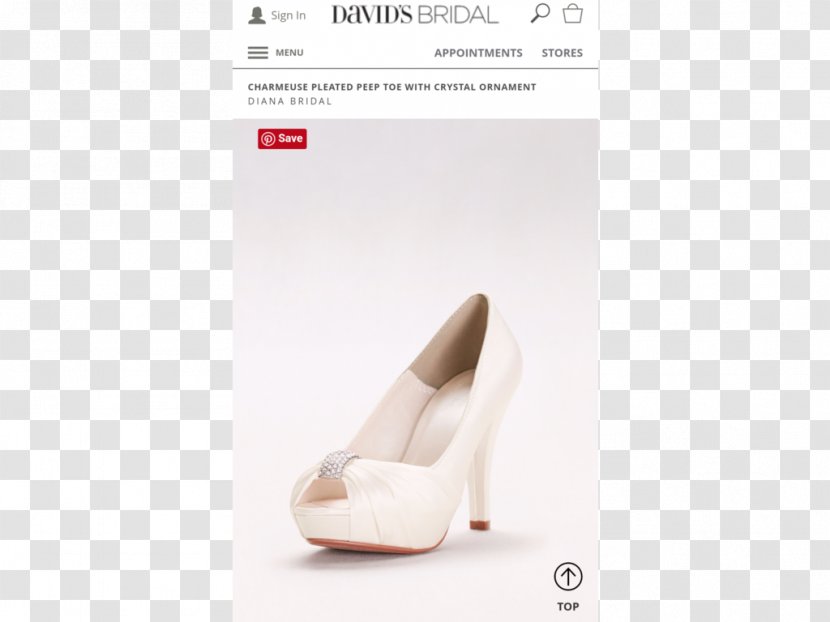 Peep-toe Shoe Charmeuse Sandal High-heeled - Satin - Bridal Transparent PNG