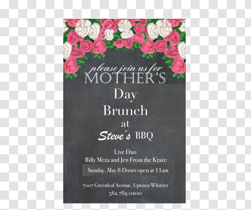 Mother's Day Wedding Invitation Flyer Brunch - Restaurant - Mothers Transparent PNG