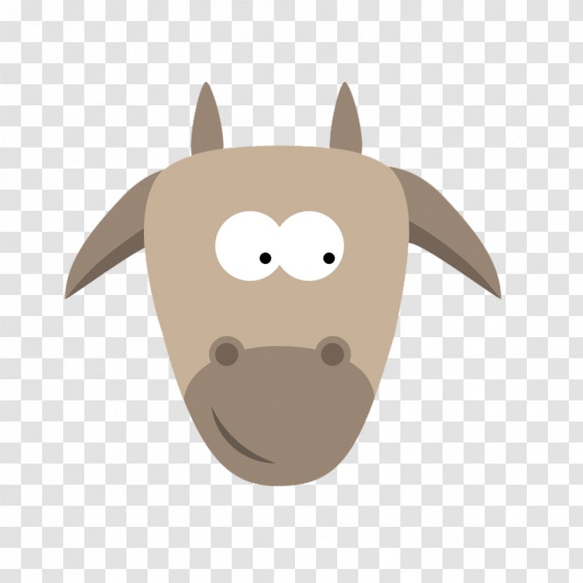 Goat Cartoon Animal - Horn - Grey Head Pull Material Free Transparent PNG