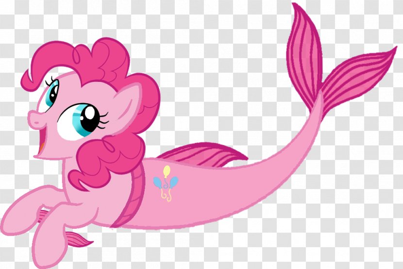 Pinkie Pie My Little Pony Rarity Mermaid - Art Transparent PNG