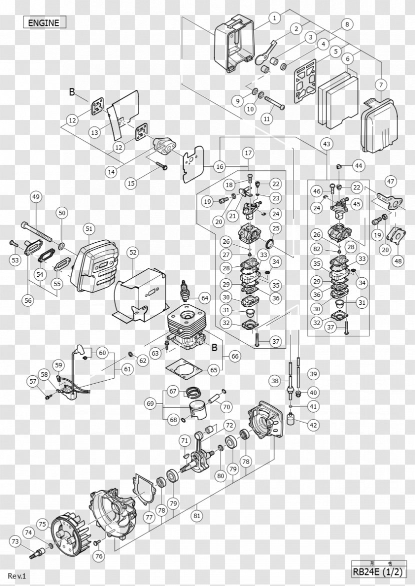 Technical Drawing Sketch - Black And White - Hitachi Transparent PNG