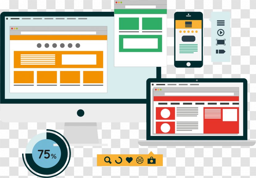 Web Development Responsive Design - Front And Back Ends Transparent PNG