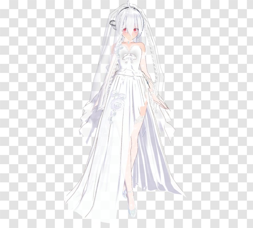 Gown Wedding Dress MikuMikuDance - Heart - Bridal Veil Transparent PNG