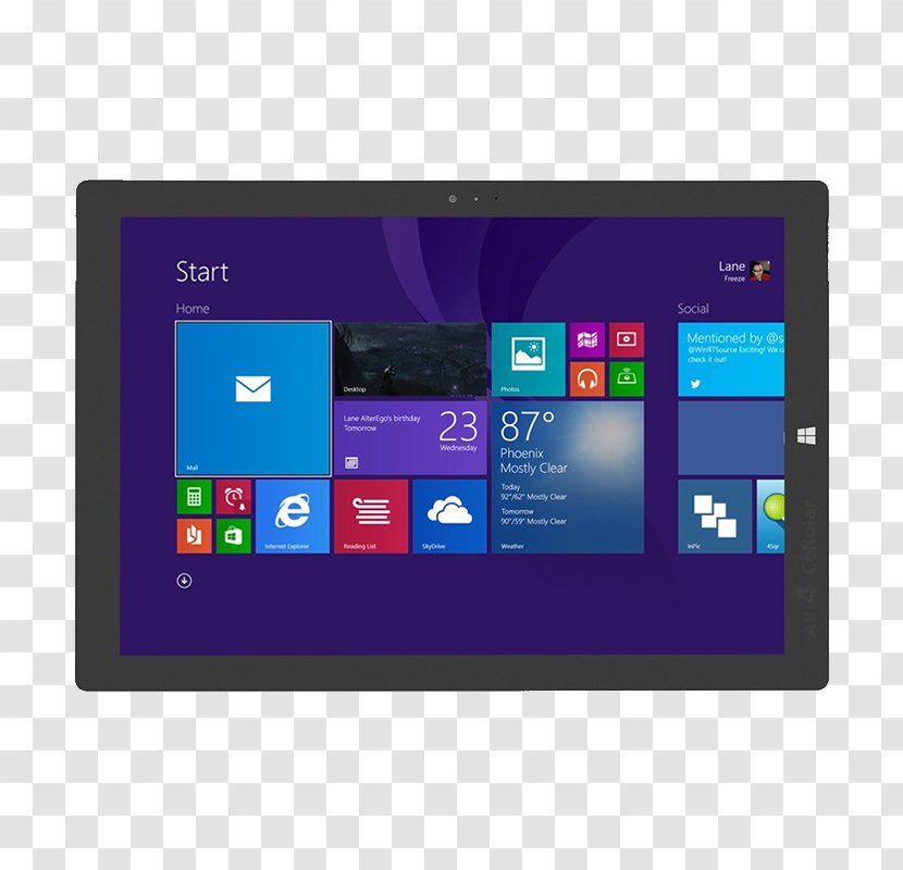 Surface Pro 3 4 Intel Core I5 - Solidstate Drive Transparent PNG