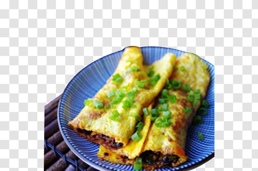 Crxeape Omelette Breakfast Congee Sauce - Green Onion Pancake Transparent PNG