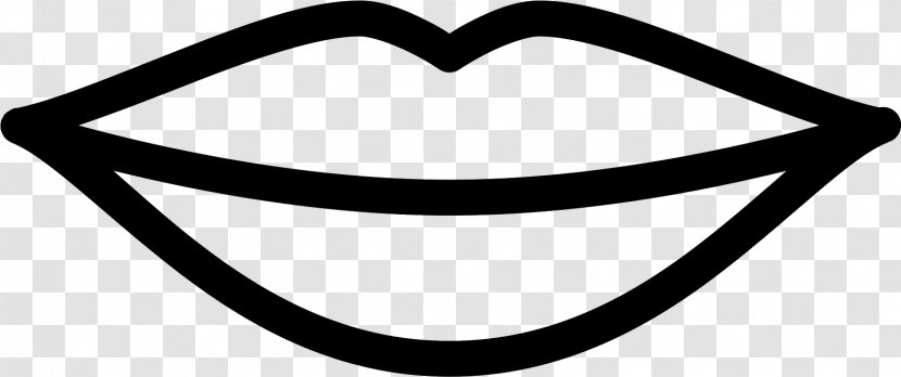 Emoji Kiss - Lips - Symbol Blackandwhite Transparent PNG