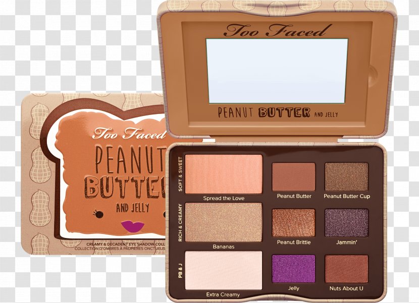 Peanut Butter And Jelly Sandwich Too Faced & Eye Shadow Palette Chocolate Bar Sweet Peach Honey Collection - Unicorn Transparent PNG