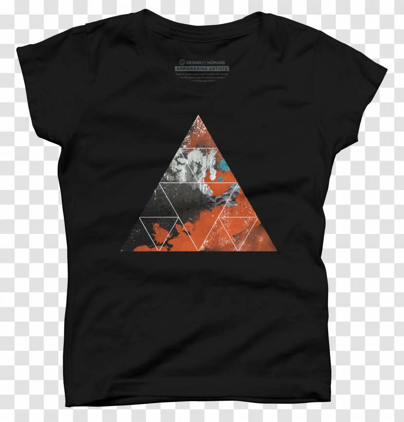 T-shirt Angle Black M - Top - Creative Design Transparent PNG