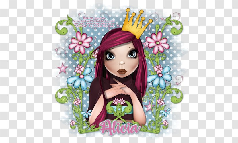 Fairy Black Hair Doll Clip Art - Violet Transparent PNG
