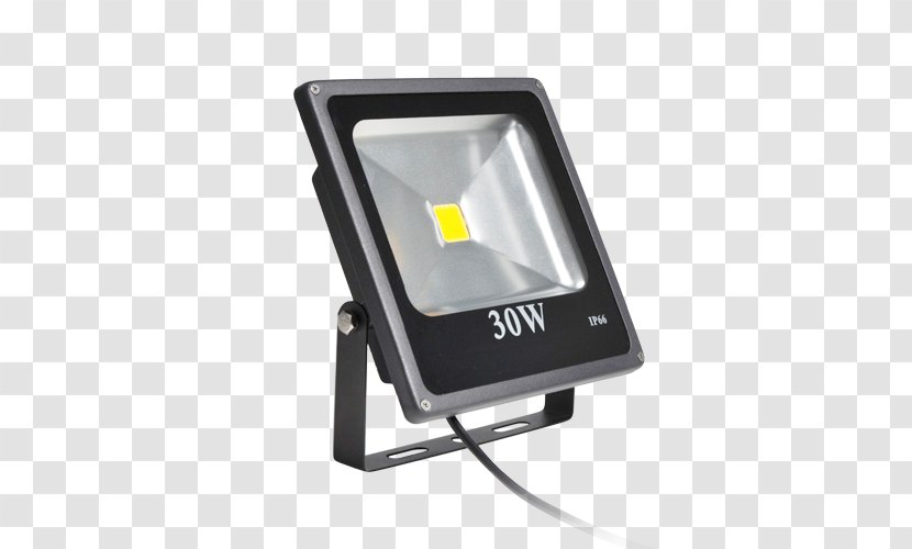 Floodlight LED Lamp Light-emitting Diode Light Fixture - Straight Spotlight Transparent PNG