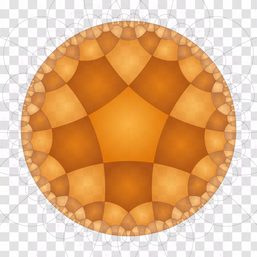 Tessellation Hyperbolic Geometry Pentagonal Tiling Circle - Euclidean Transparent PNG