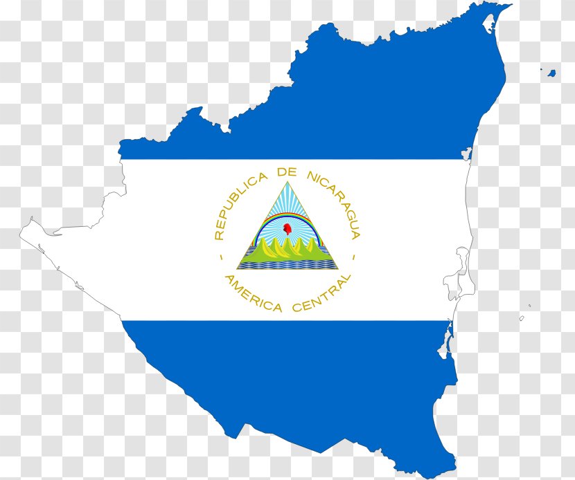Flag Of Nicaragua Blank Map - Its Clipart Transparent PNG