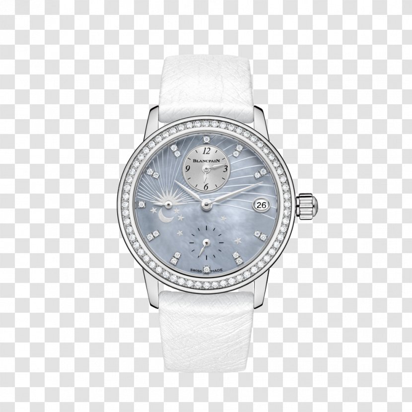 Villeret Watch Strap Blancpain Automatic - Colored Gold - Watches Blue Diamond Female Form Transparent PNG