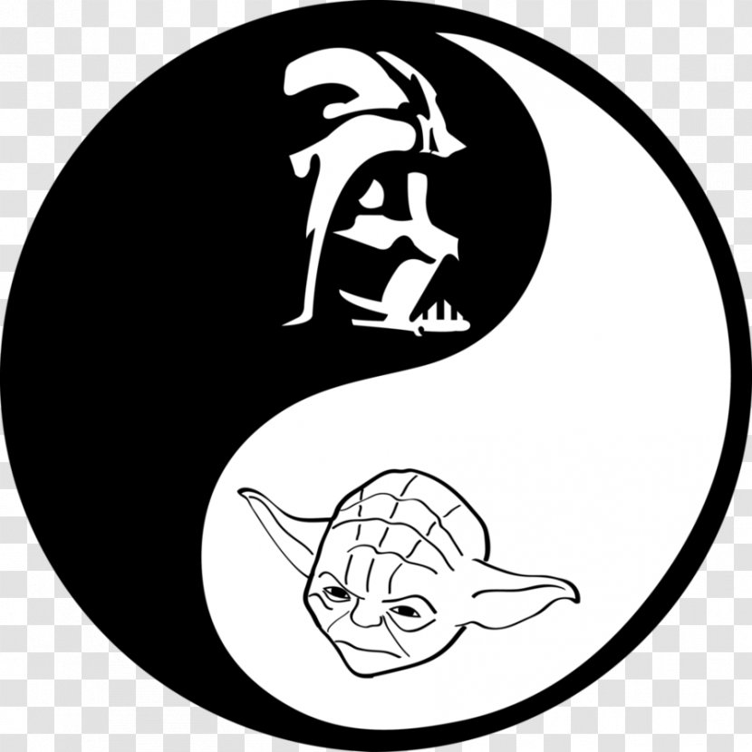 Yin And Yang Southern Dragon Kung Fu Martial Arts Tai Chi - Monochrome Photography - Shaak Ti Clone Wars Transparent PNG