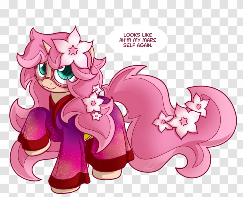 Pony Horse Equestria Cherry Blossom - Watercolor Transparent PNG