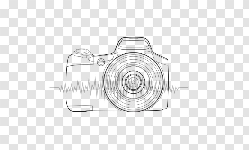 Black And White Camera Drawing Transparent PNG