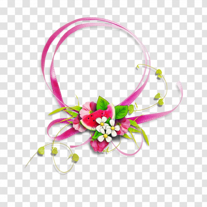 Pink Flower Hair Accessory Plant Headpiece - Magenta Cut Flowers Transparent PNG