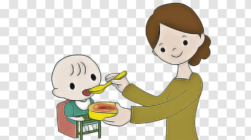 Cartoon Sharing Conversation Child Meal Transparent PNG
