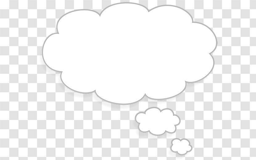 White Point Clip Art - Text - Thought Cloud Transparent PNG