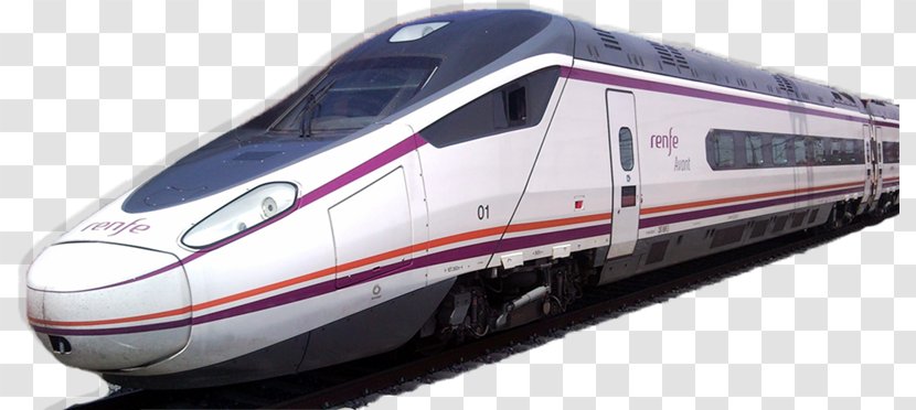 Málaga AVE Train Rail Transport Madrid - Mode Of - Compresiones De Un Vehiculo Transparent PNG