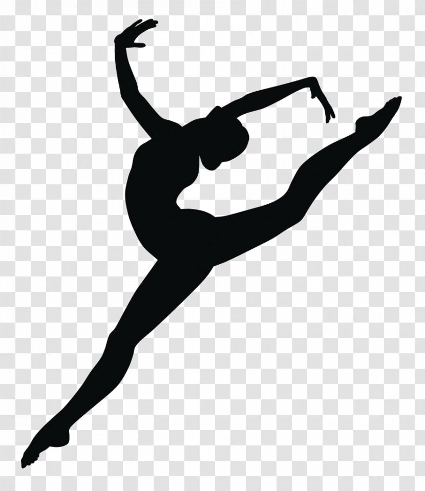 Gymnastics Balance Beam Black And White Clip Art - Silhouette - Dance Transparent PNG