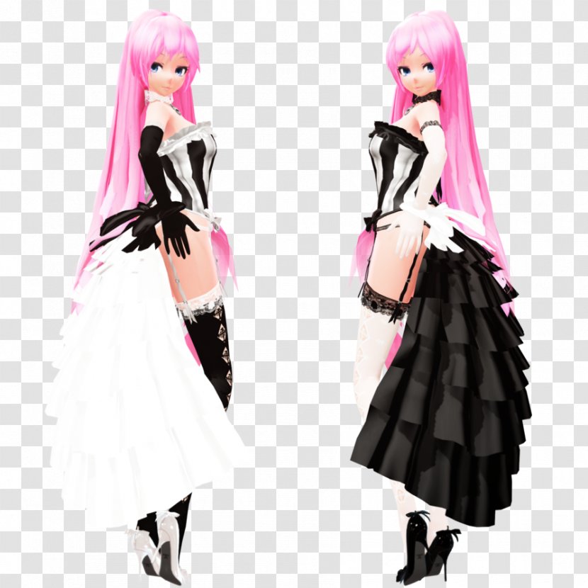 MikuMikuDance Vocaloid Clothing Megurine Luka Model - Silhouette - Magical Sparcals Transparent PNG