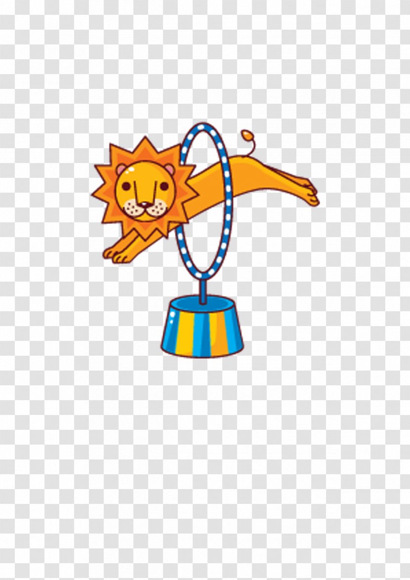 Circus Cartoon Illustration - Percussion - Lion Transparent PNG