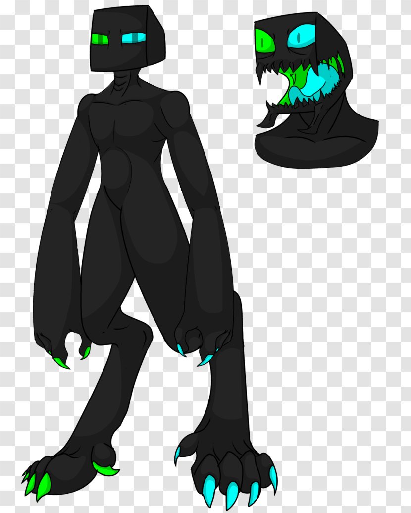 Minecraft Enderman Drawing Art - Mythical Creature Transparent PNG