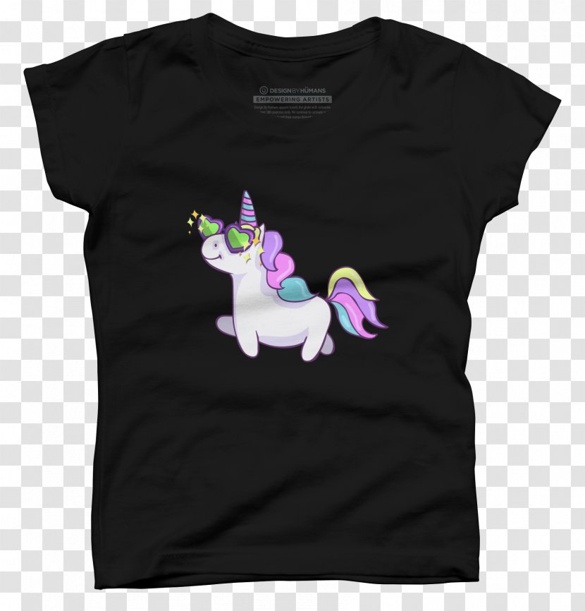 T-shirt Bluza Sleeve Unicorn Character - Neck Transparent PNG