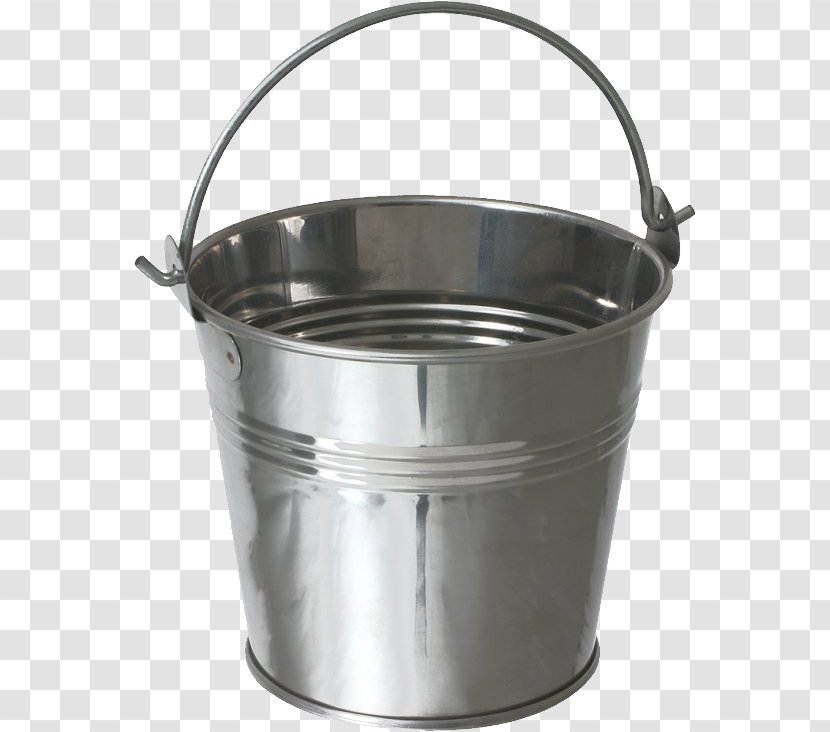 Bucket Galvanization Pail Stainless Steel - Iron Transparent PNG