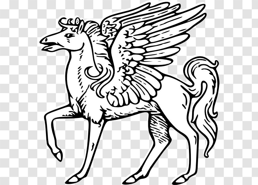 Flying Horses Pegasus Kuda Sembrani Clip Art - Coloring Book - Horse Transparent PNG