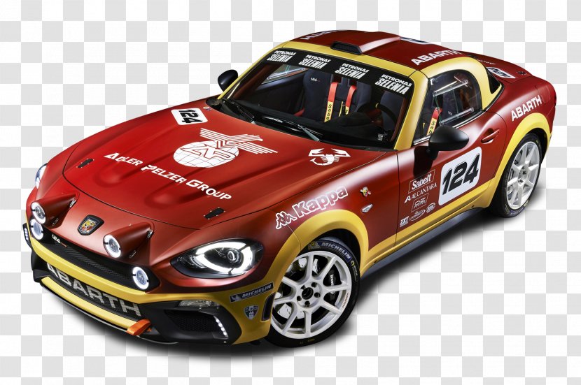 Fiat 124 Spider Mazda MX-5 Car Abarth World Rally Championship - Race - Red Transparent PNG